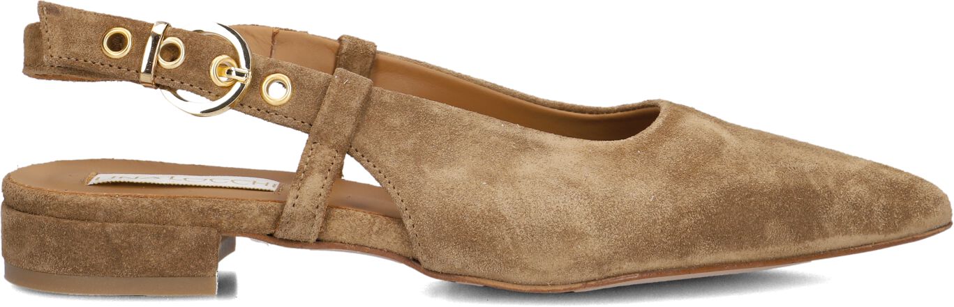 Lina Locchi Slingbacks Dames Az62, Maat: 39, Materiaal: Suède, Kleur: Camel afbeelding 1