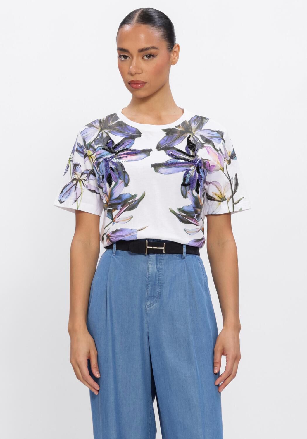 Witte MARC CAIN COLLECTION Tops & T-shirts AC 48.10 J43 - large