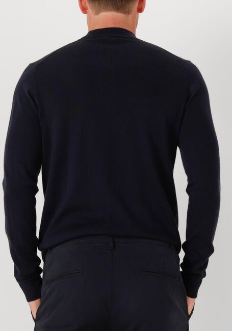Donkerblauwe PROFUOMO Coltrui PULLOVER MOCK NECK MERINO - large