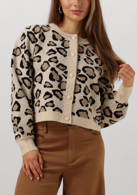 Multi SUMMUM Vest KNITTED CARDIGAN LEOPARD JACQUARD KNIT - large