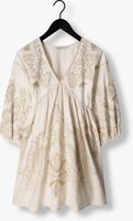 Witte SUMMUM Mini jurk DRESS GOLD EMBROIDERY COTTON LINEN Witte SUMMUM Mini jurk DRESS GOLD EMBROIDERY COTTON LINEN - medium