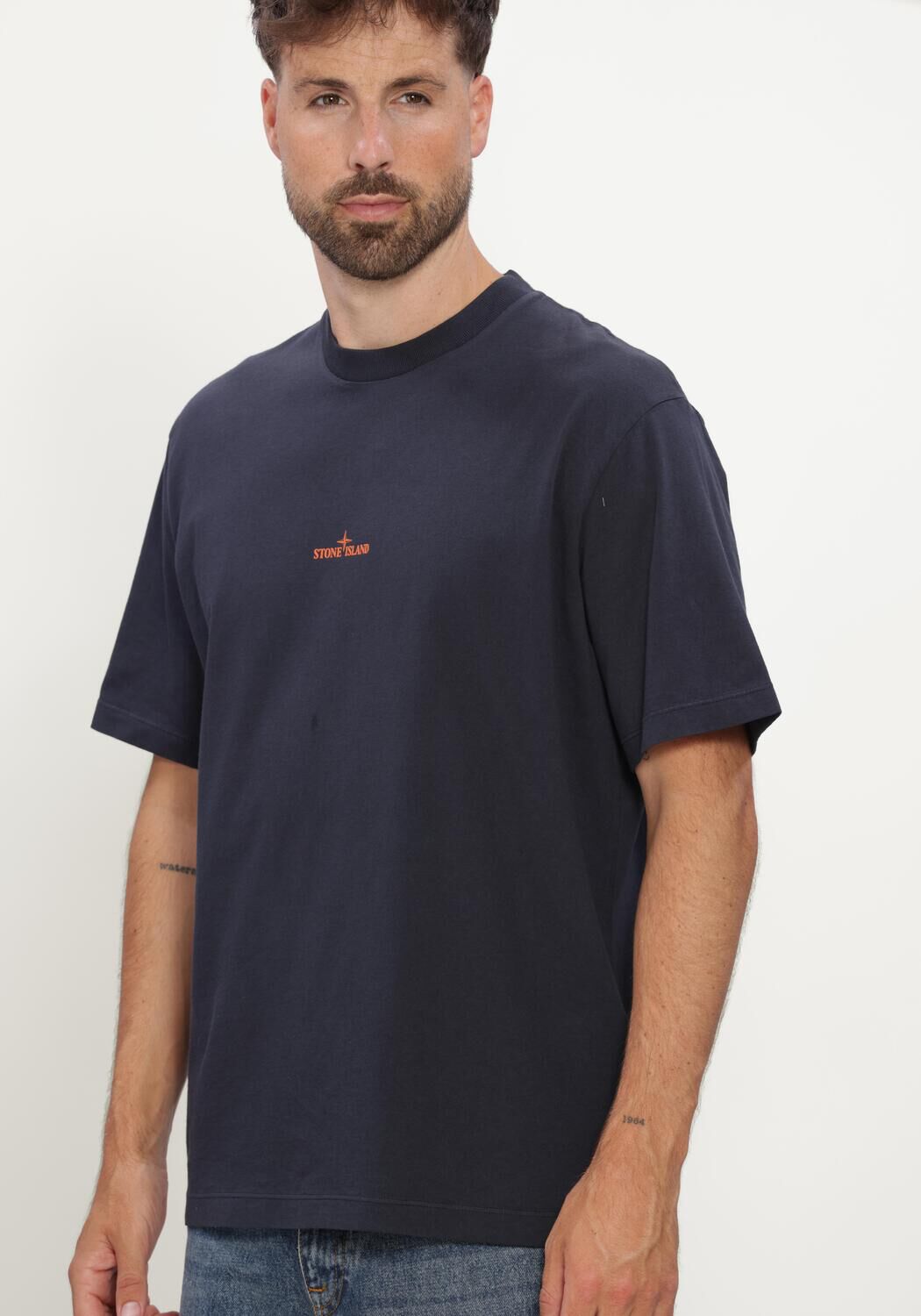 Blauwe STONE ISLAND T-shirt SS T-SHIRT S0534 - large