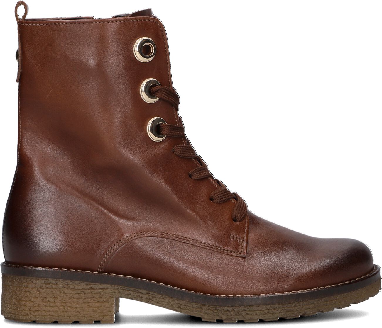 Gabor Veterboots Dames 705, Maat: 38,5, Materiaal: Leer, Kleur: Bruin