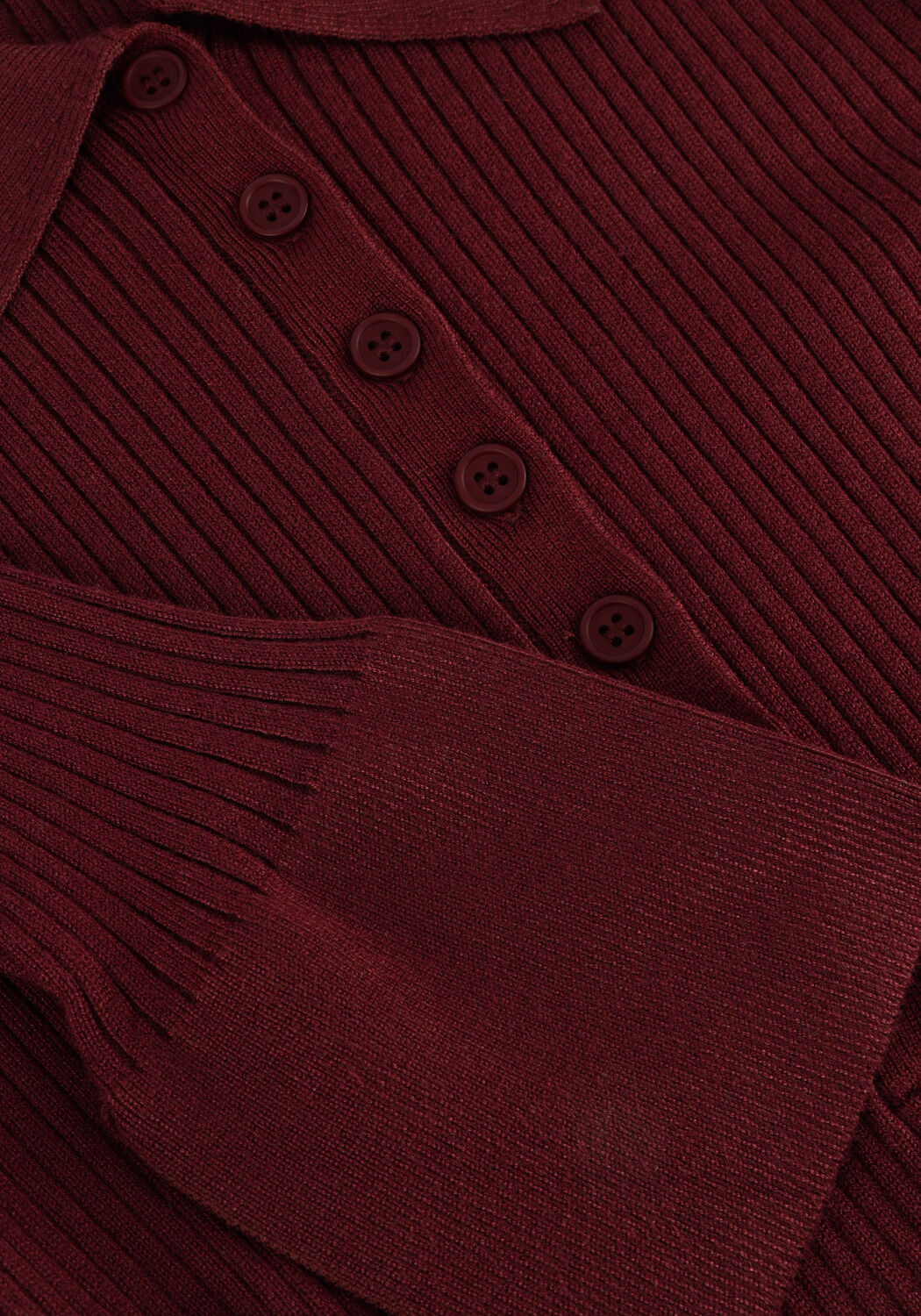 Bordeaux CO'COUTURE Trui BONNY POLO LONG SLEEVE - large