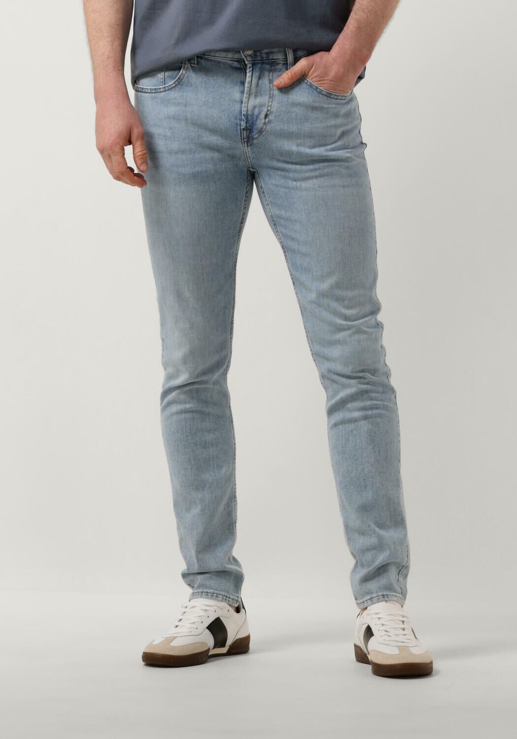 7 for all Mankind Slim Fit Jeans Heren Slimmy Taperd Left Hand Solstice, Maat: 29, Kleur: Lichtblauw