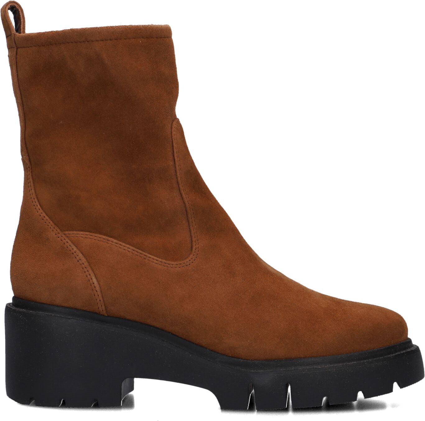 Unisa Enkelboots Dames Jofo, Maat: 42, Materiaal: Suède, Kleur: Cognac
