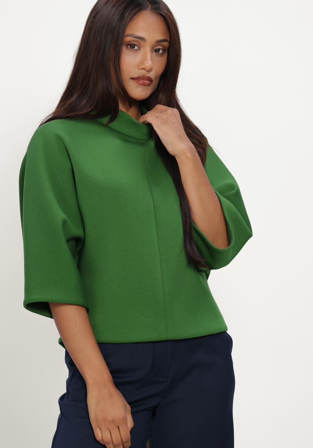 Groene NATAN Top TOP MANCHES 3/4 - large