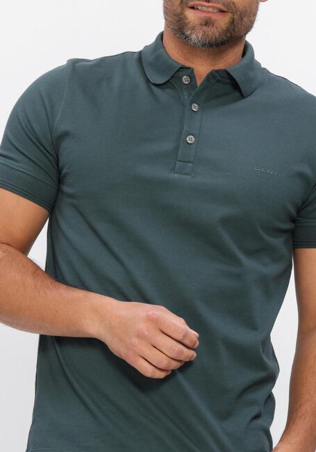 Donkergroene GENTI Polo POLO 3 BUTTON SS 1219 - large