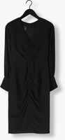Zwarte ACCESS Mini jurk RUCHED DRESS WITH V NECKLINE - medium