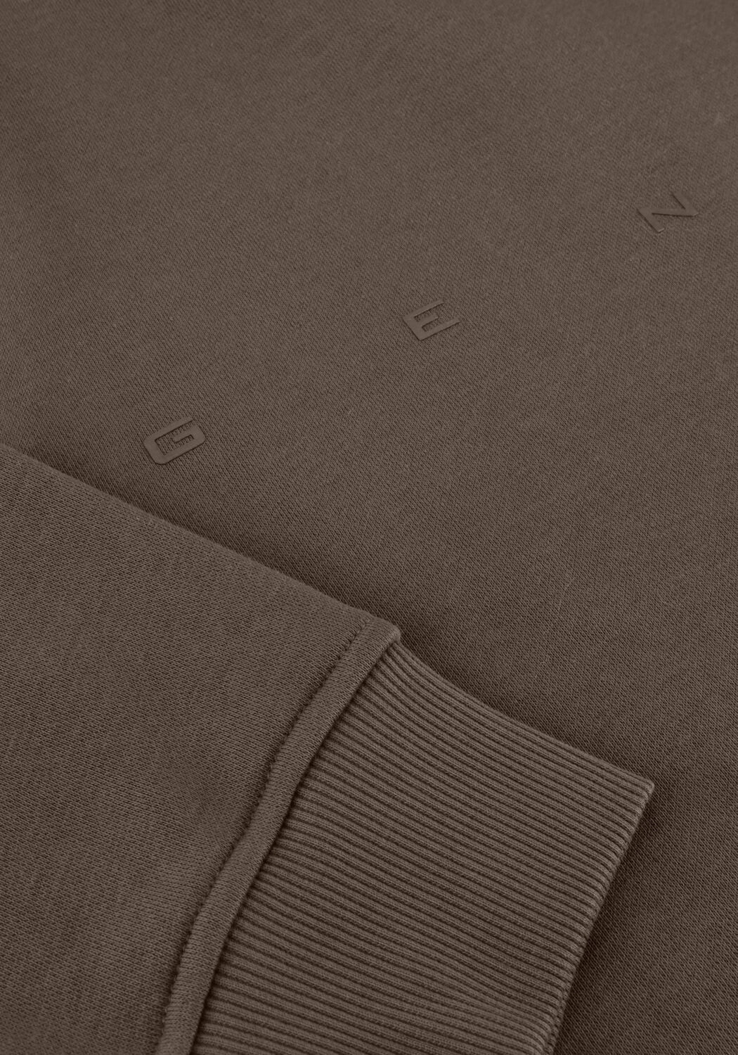 Taupe GENTI Trui BASIC LOGO SWEATER - large