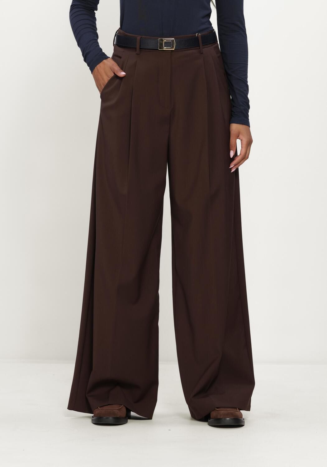 Bruine MAX MARA Wijde broek WKDADELFI - large