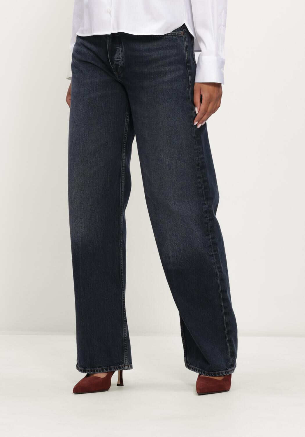 Donkerblauwe AGOLDE Wide jeans ARC JEAN 32 IN CENTRAL - large