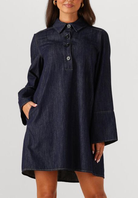 Donkerblauwe SECOND FEMALE Mini jurk DERA DENIM TUNIC DRESS - large