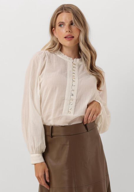 Witte RUBY TUESDAY Blouses IREM BLOUSE WITH SMALL PLEATS + BUTTONS PLACKET - large