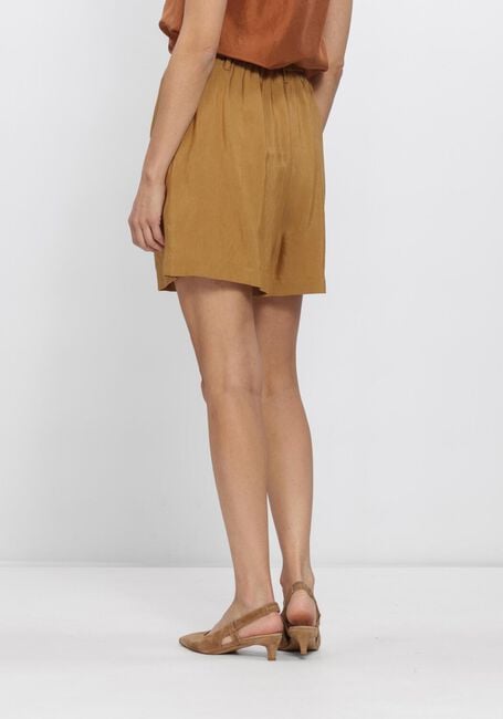 Gouden FORTE FORTE Broeken SKUBBED LINEN VISOCSE BERMUDA PANTS - large