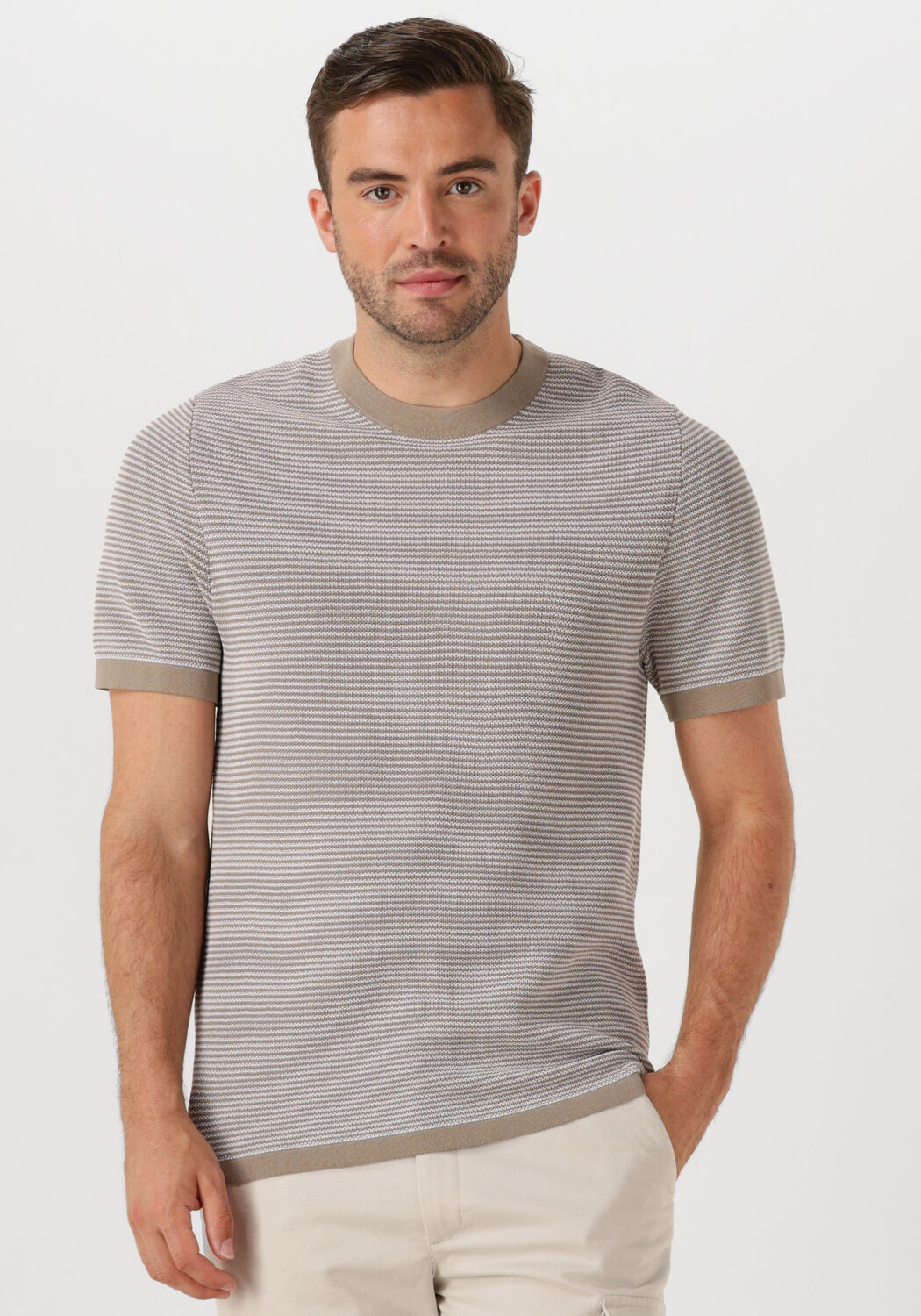 Drykorn T-Shirt Heren Valentin 424043, Maat: XXL, Kleur: Bruin afbeelding 1