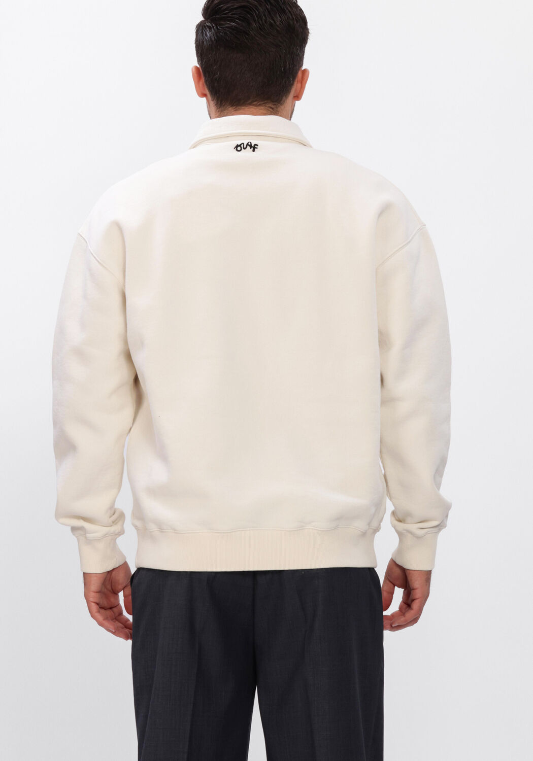 Gebroken wit OLAF HUSSEIN Polo SCRIPT FRIENDS OVERSIZED POLO - large