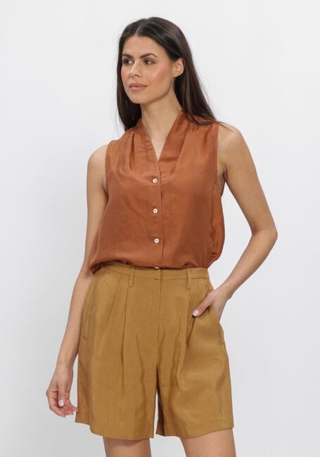 Bronzen FORTE FORTE Blouses HABITAI SILK V NECK - large
