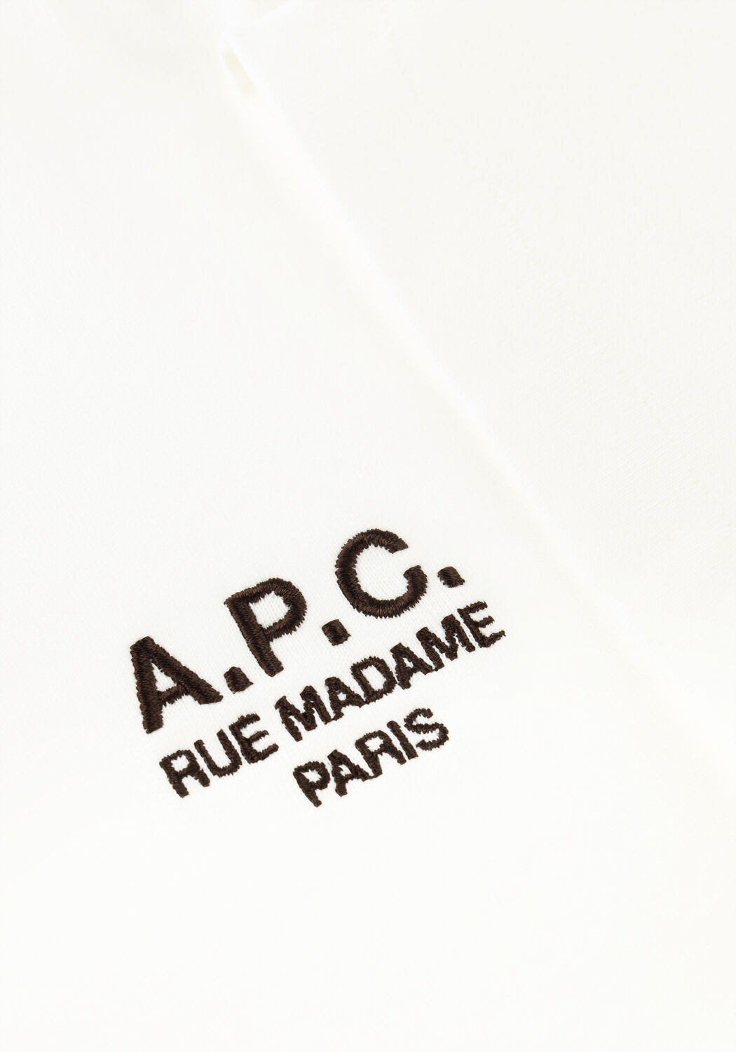 Witte APC T-shirt T-SHIRT STANDARD RUE MADAME - large
