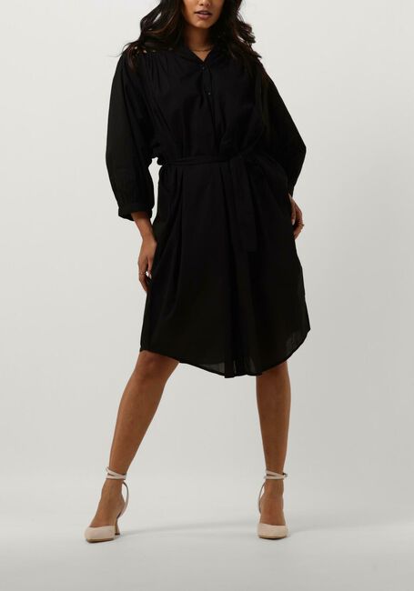Zwarte SUMMUM Midi jurk DRESS COTTON VOILE - large