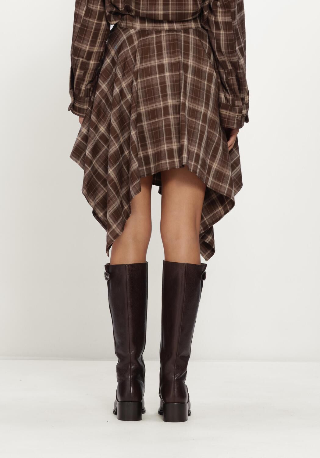 Bruine CO'COUTURE Rokken DAGNYCC CHECK TIE SKIRT - large
