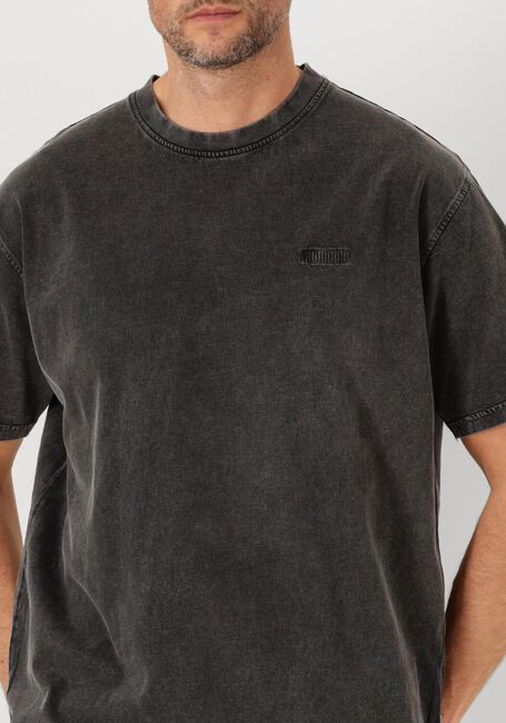 Donkergrijze WOODBIRD T-shirt WBBAINE WASHED TEE - large