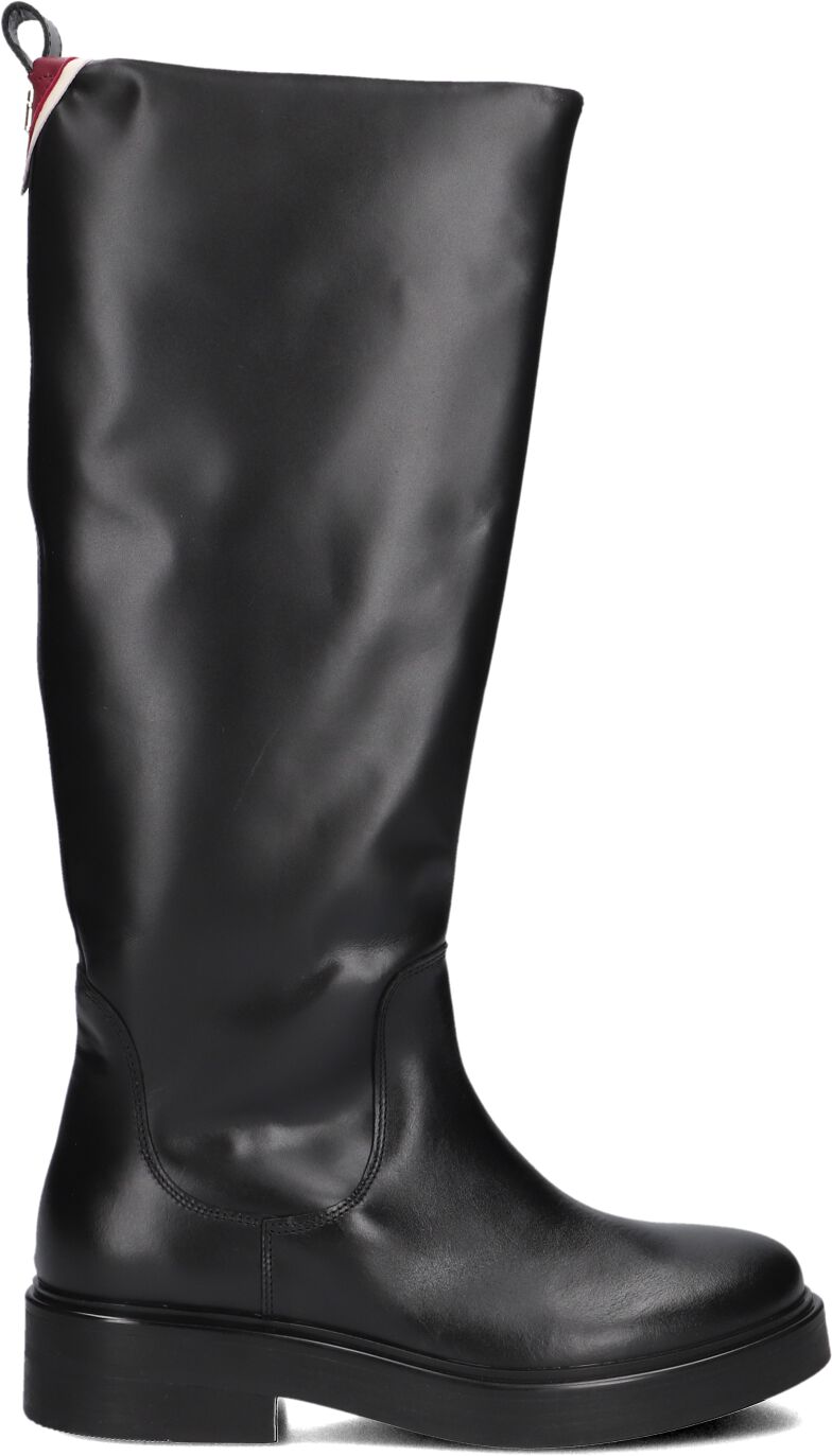 Tommy Hilfiger Hoge Laarzen Dames Premium Long Boot, Maat: 38, Materiaal: Leer, Kleur: Zwart
