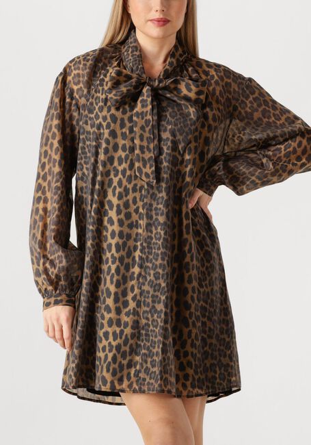 Multi DANTE6 Mini jurk LEIGH LEOPARD DRESS - large