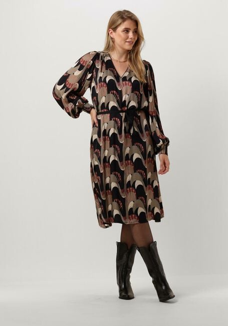 Multi SUMMUM Midi jurk DRESS ABSTRACT PEACOCK - large