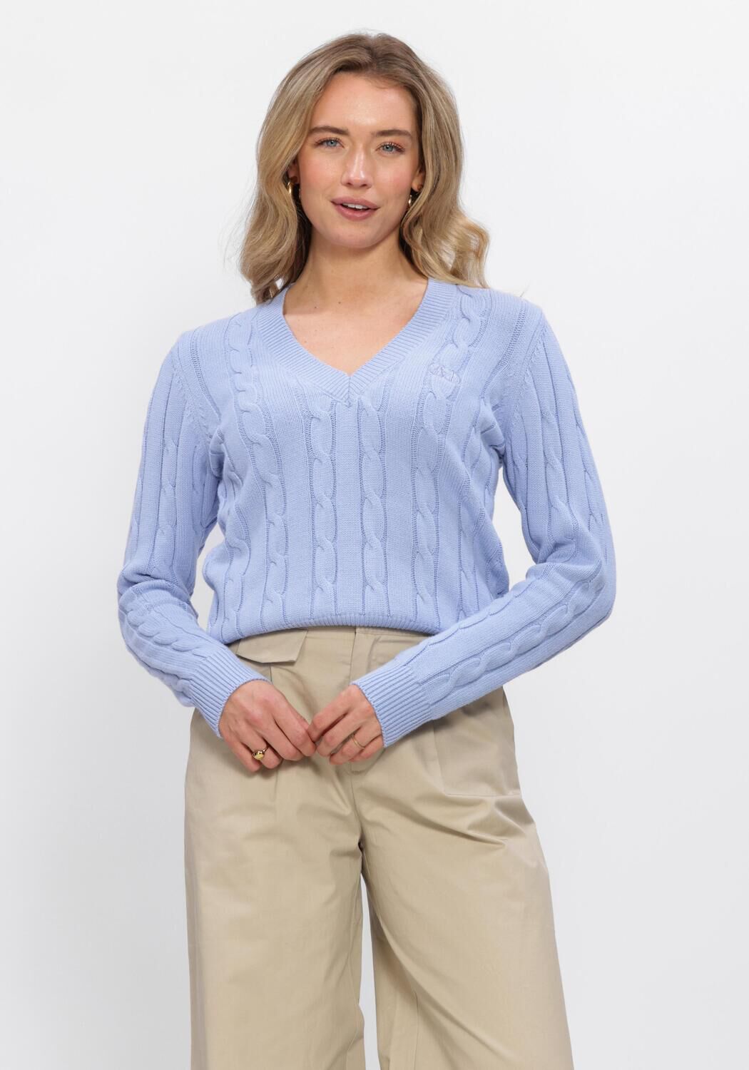 Copenhagen Muse Trui Dames Cmkotom-pullover, Maat: XL, Kleur: Lichtblauw afbeelding 1
