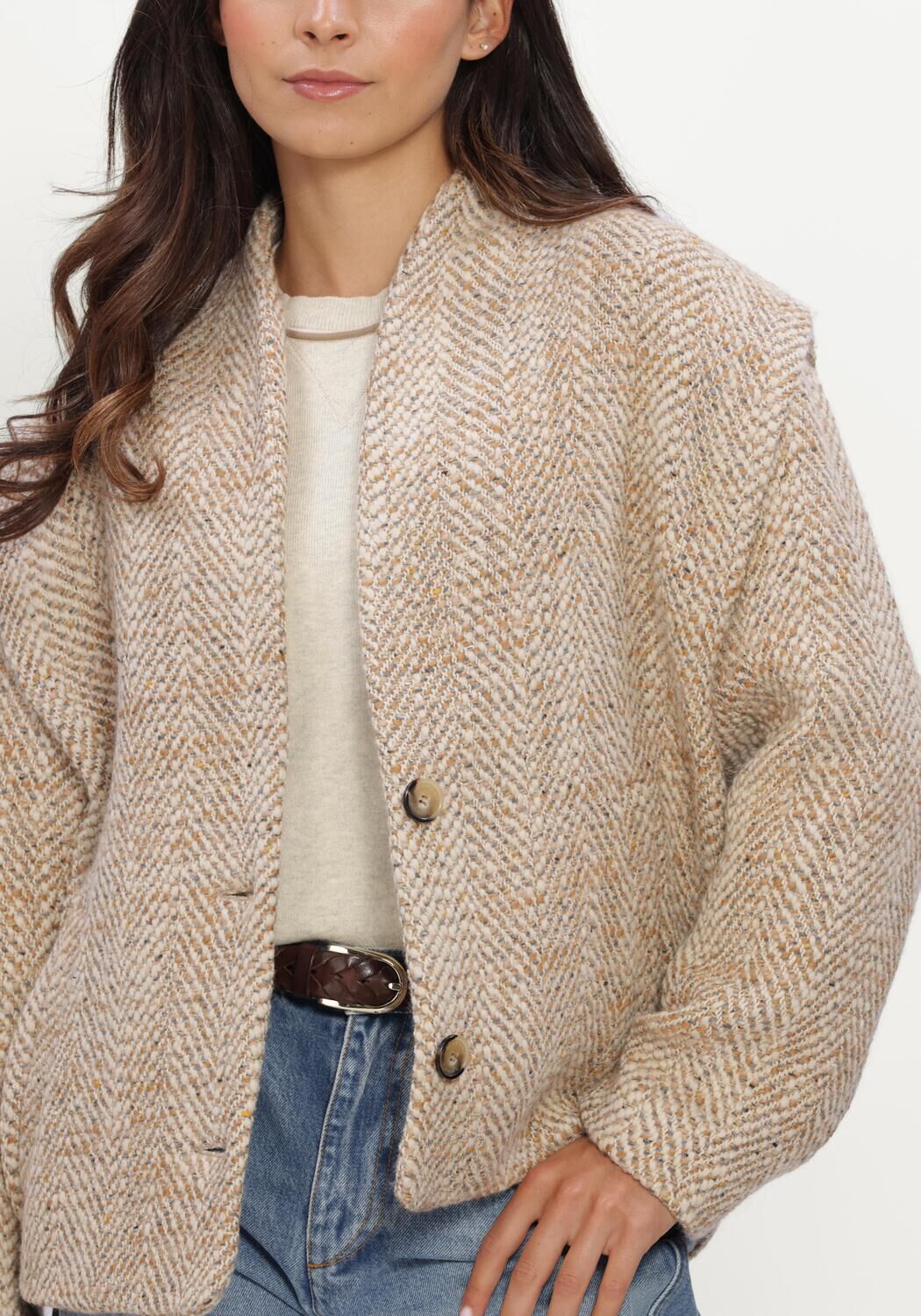 Beige ISABEL MARANT Jack DROGO JACKET - large