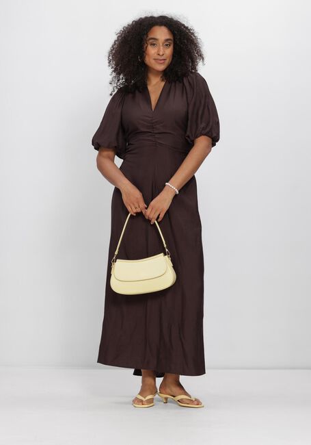 Bruine CO'COUTURE Maxi jurk HERACC SS PUFF DRESS - large