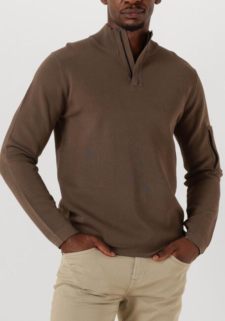 Taupe GENTI Trui TURTLE ZIP - large