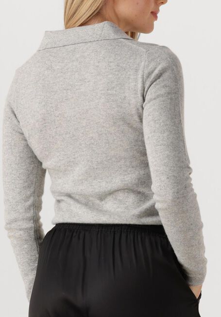 Lichtgrijze RESORT FINEST Trui POLO SHORT CARDIGAN - large