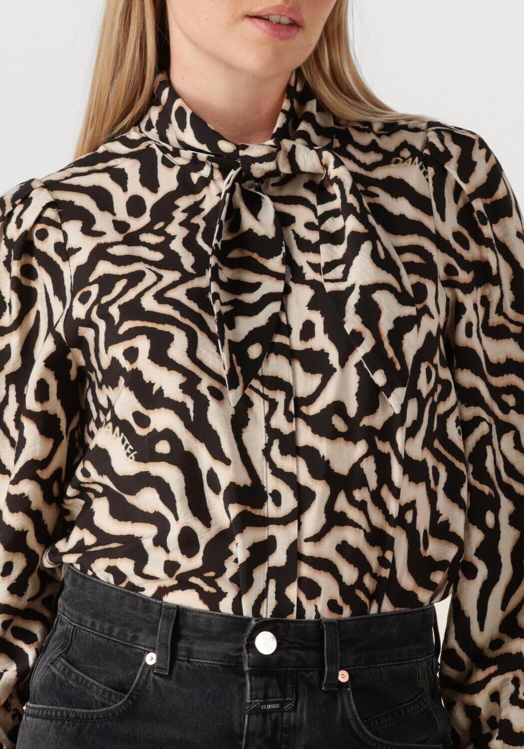 Multi DANTE6 Blouses CHESKA PRINTED PUSSY BOW BLOUSE - large