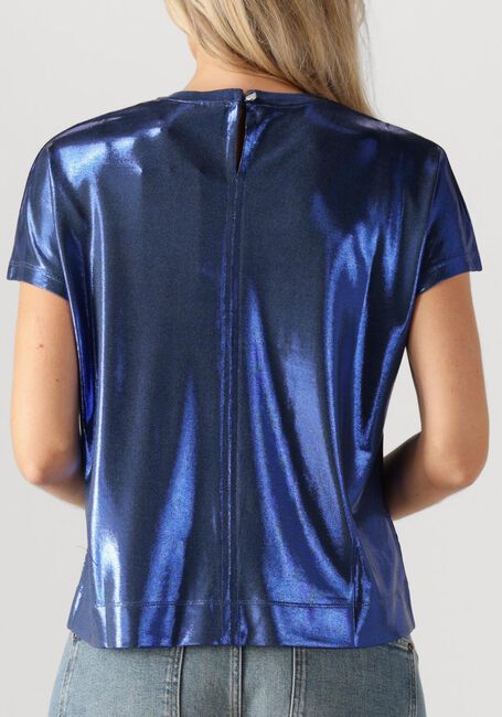 Blauwe MOS MOSH Top MMNIVOLA O-NECK METALLIC TEE - large
