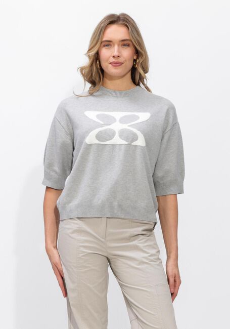 Grijze STUDIO AR Trui ISIDRE VISCOSE KNIT - large
