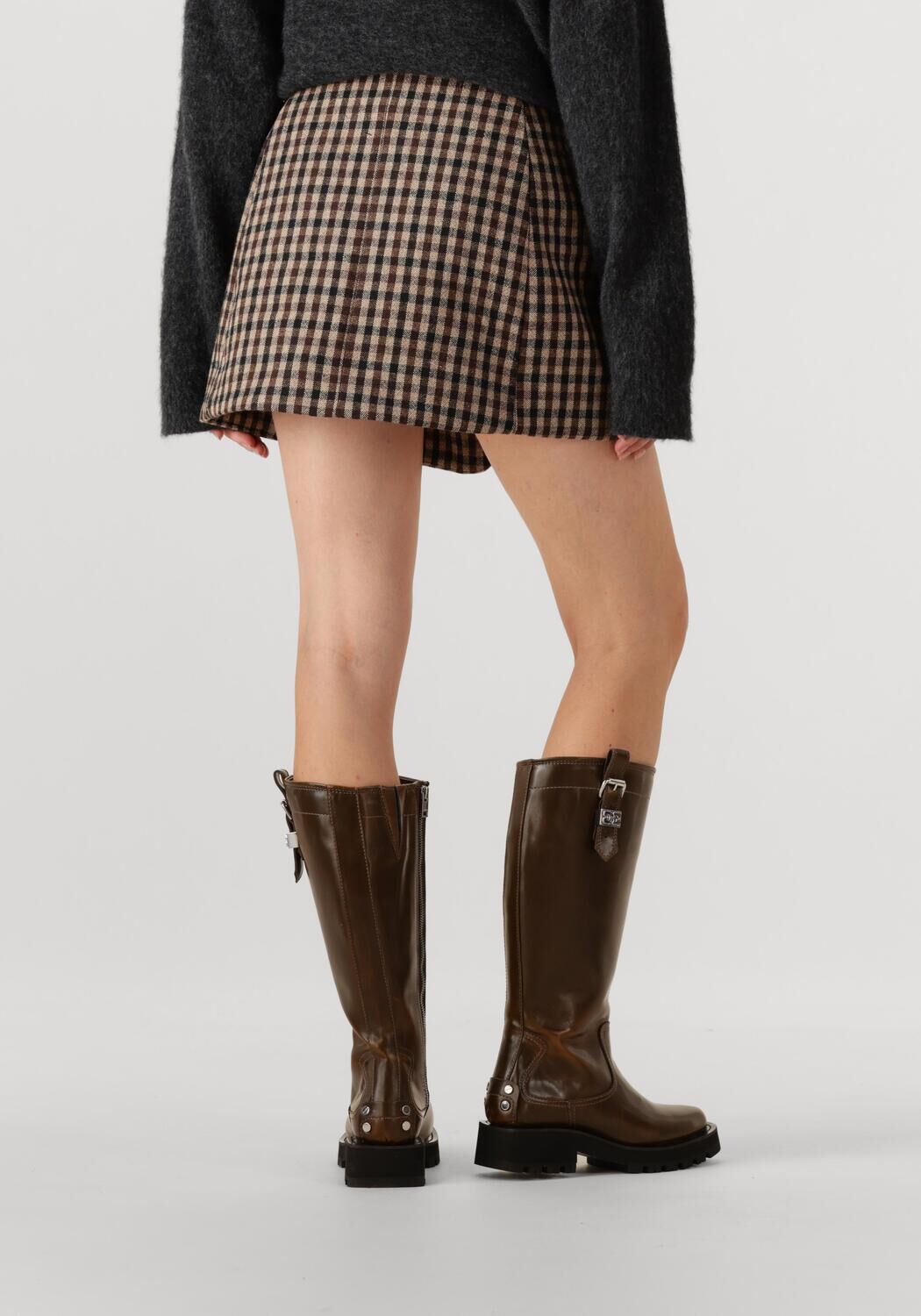 Bruine GANNI Minirok W0655 - large