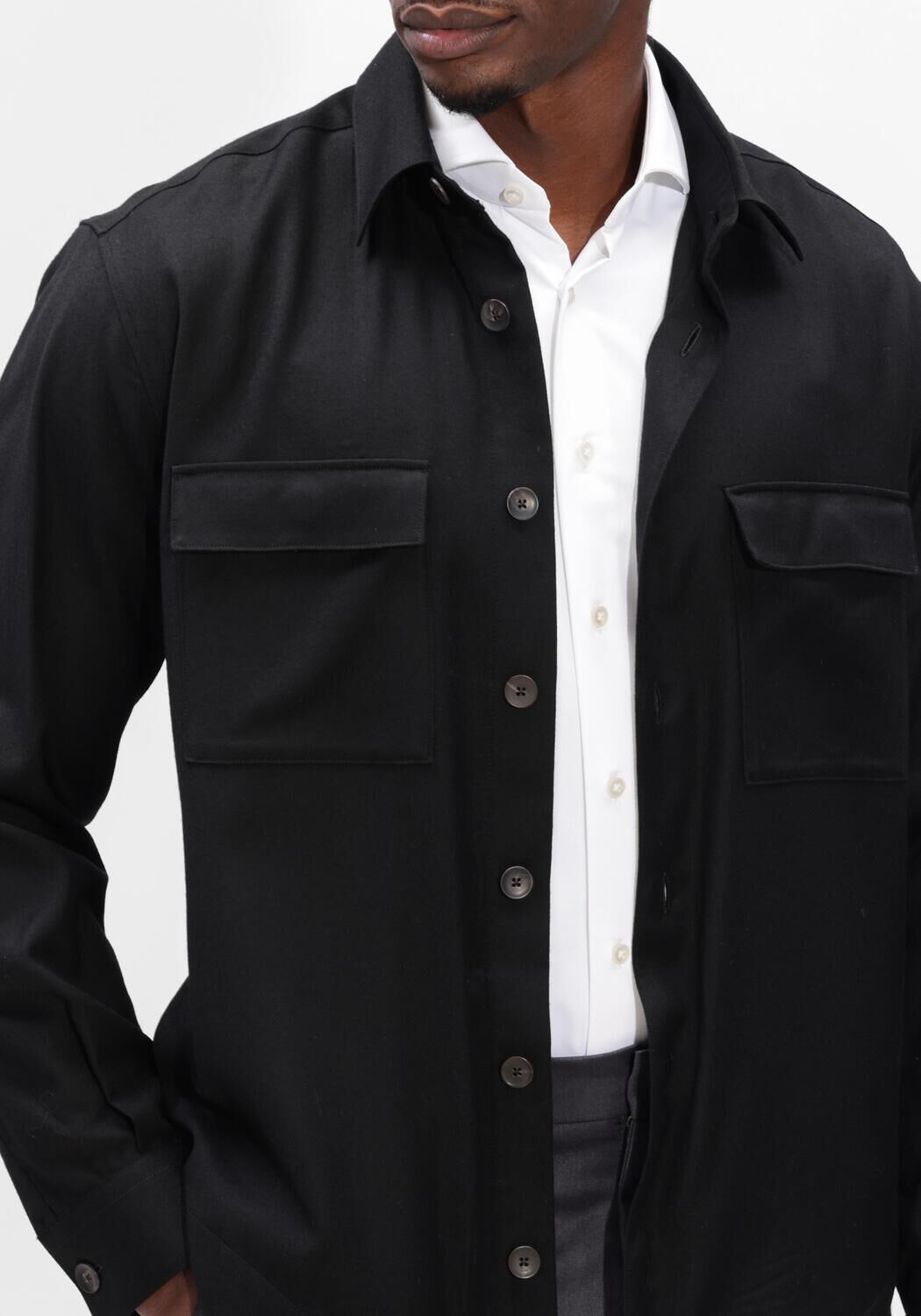 Zwarte XACUS Overshirt 91155 154ML - large