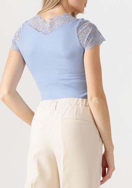 Lichtblauwe ROSEMUNDE Top BEATHA CAPSLEEVE - large