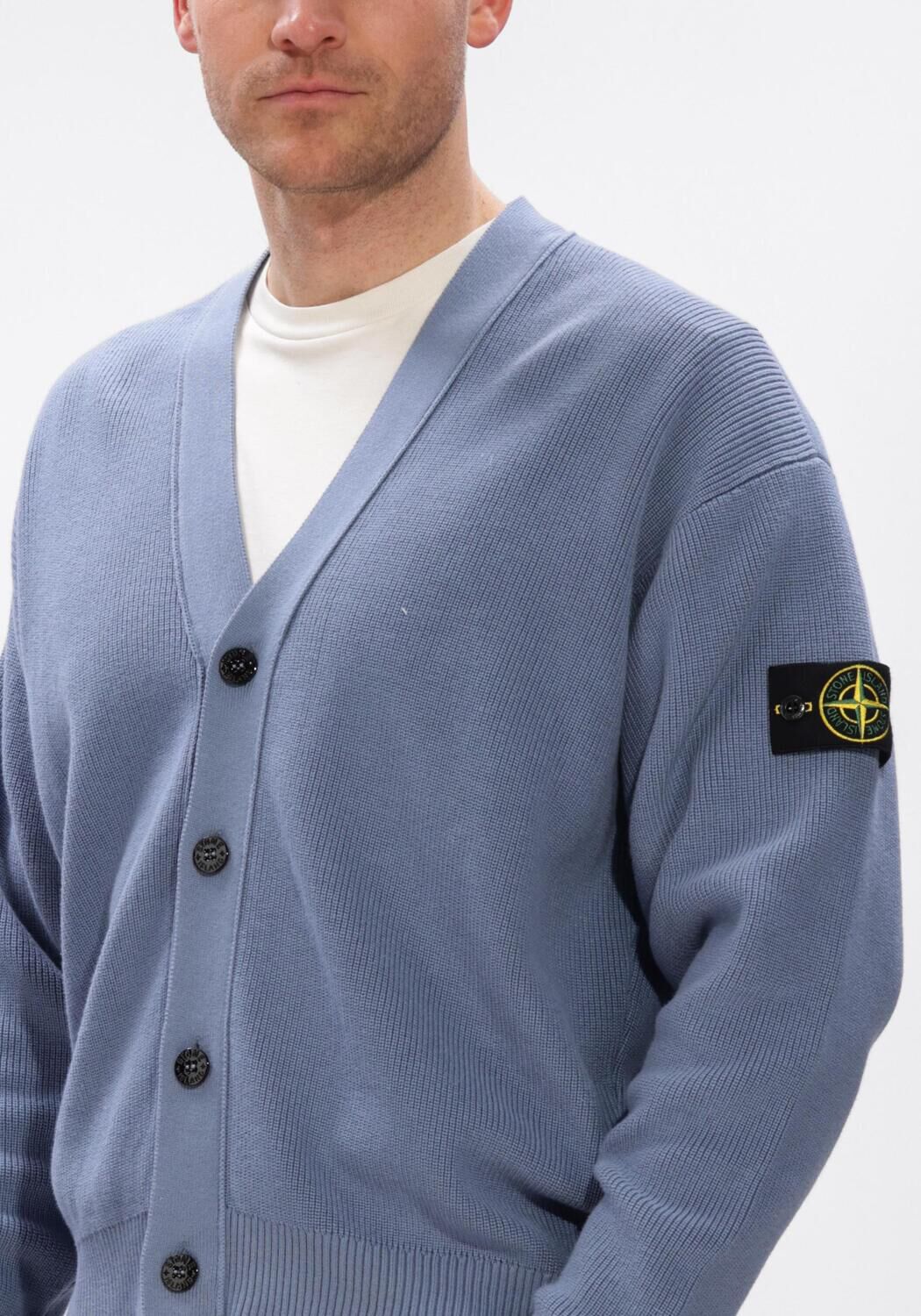 Blauwe STONE ISLAND Vest CARDIGAN - large