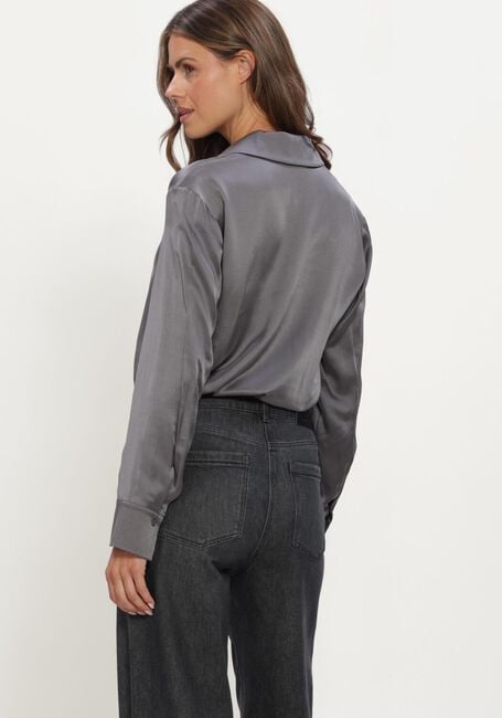 Grijze LUISA CERANO Blouses HEMDBLUSE AUS SEIDEN-MIX - large