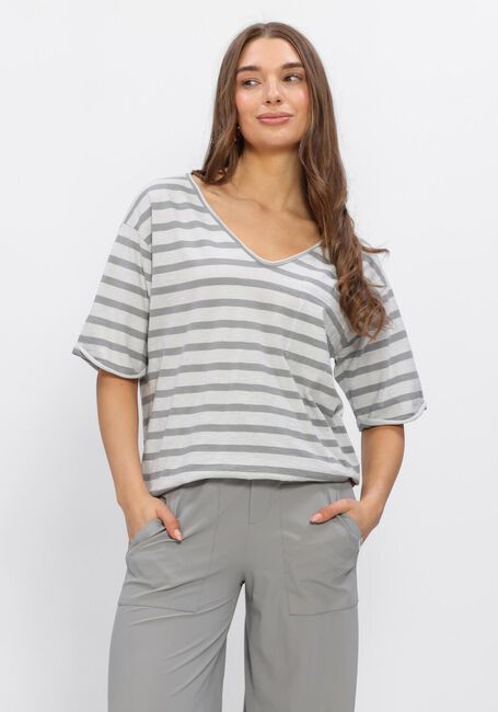 Beige PENN & INK Top T-SHIRT STRIPE - large