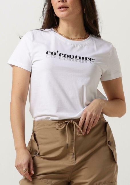 Witte CO'COUTURE T-shirt GLITTER LOGO TEE - large