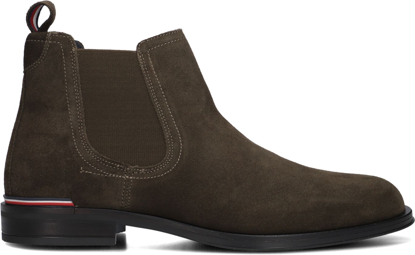 Tommy Hilfiger Chelsea Boots Heren Core Rwb Hilfiger Chelsea, Maat: 41, Materiaal: Suède, Kleur: Groen