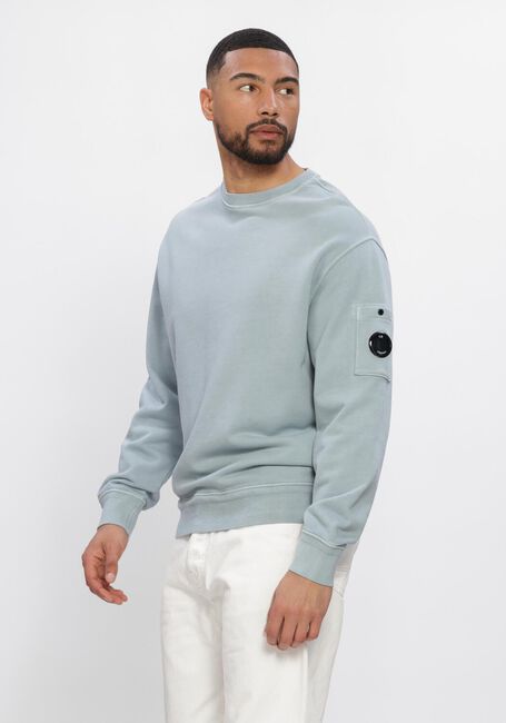 Donkerblauwe CP COMPANY Sweater COTTON DIAGONAL FLEECE CREWNECK LENS SWEATSHIRT - large