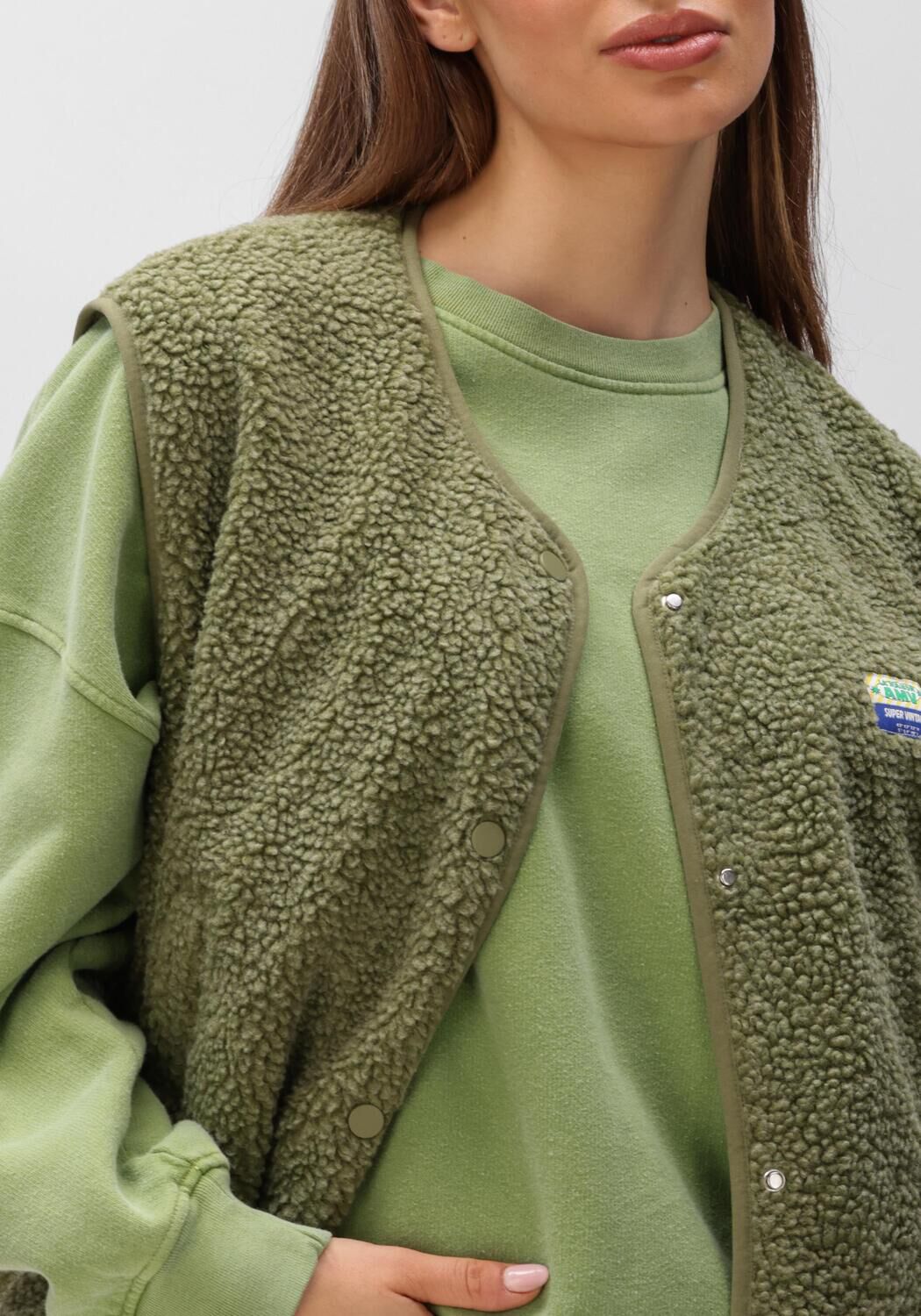 Groene AMERICAN VINTAGE Sweater HOKTOWN - large