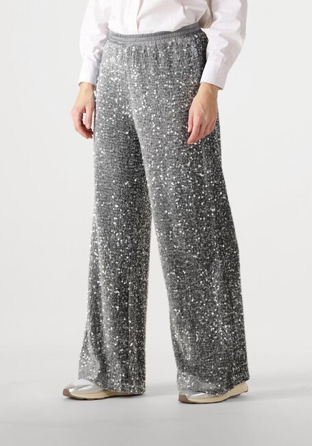 Zilveren SUMMUM Broeken PANTS SEQUINS VELOUR - large
