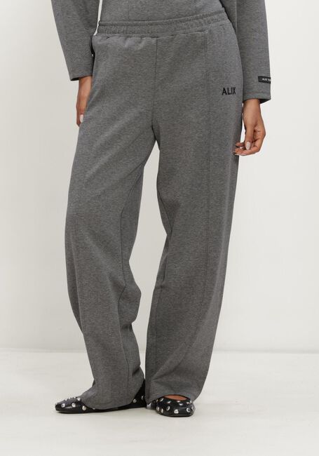 Grijze ALIX THE LABEL Barrel jeans LADIES KNITTED BARREL PANTS - large