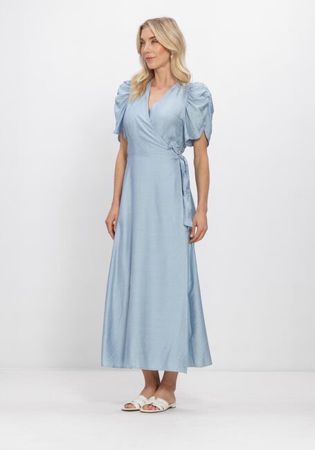 Lichtblauwe CO'COUTURE Maxi jurk HERACC SS WRAP DRESS - large